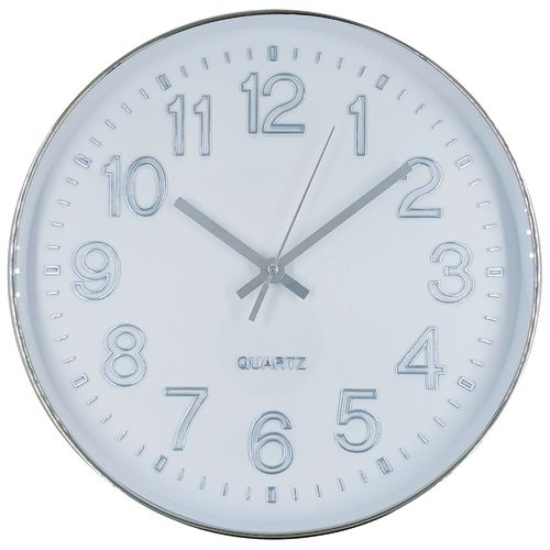 Relógio de Parede Redondo 30cm em Plástico Fu Xing