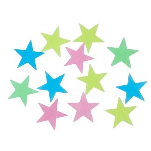 Adesivos Fluorescente Estrelas 50 Peças em Plástico Fu Xing