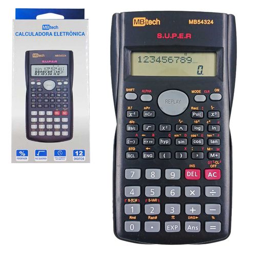 Calculadora Científica 14,5x7,5cm em Plástico MBTech