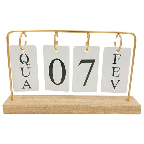 Calendário Permanente 27x16cm em MDF Livon