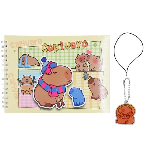 Caderno P/ Colorir Capivara 21x28,5cm em Papel Michael Judi