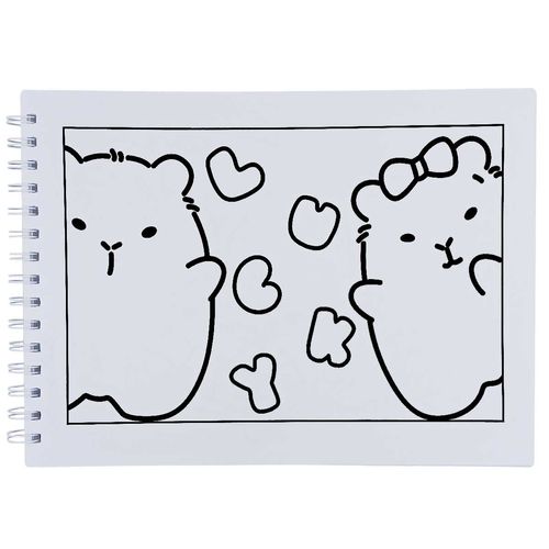 Caderno P/ Colorir Capivara 21x28,5cm em Papel Michael Judi