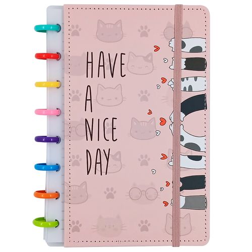 Caderno Discos Gatinho 21x14cm 80 Folhas em Papel Michael Judi
