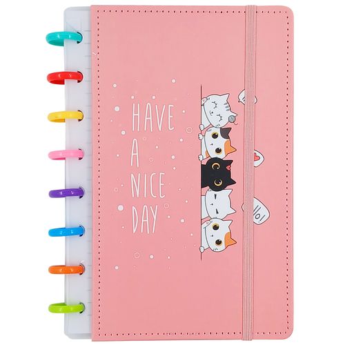 Caderno Discos Gatinho 21x14cm 80 Folhas em Papel Michael Judi