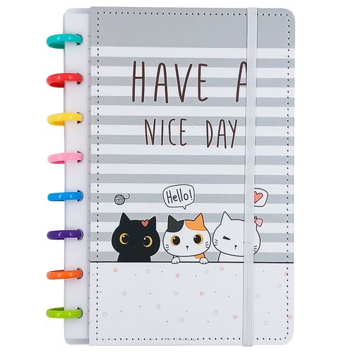 Caderno Discos Gatinho 21x14cm 80 Folhas em Papel Michael Judi