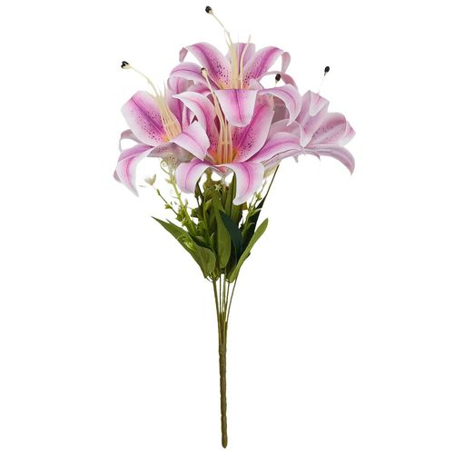 Buquê Lírio Artificial 48cm em Plástico Bella Garden