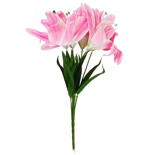 Buquê Lírio Artificial 44cm em Plástico Bella Garden