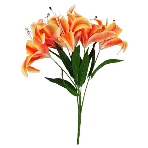 Buquê Lírio Artificial 44cm em Plástico Bella Garden