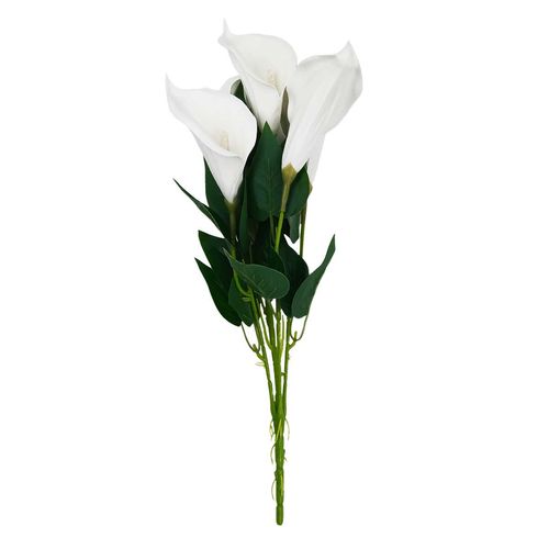 Buquê Copo de Leite Artificial 40cm em Plástico Bella Garden