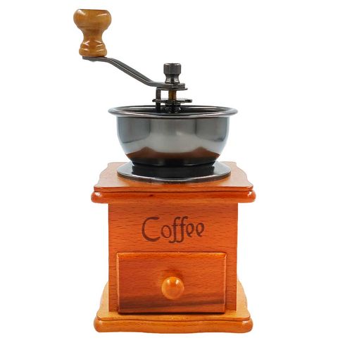 Moedor de Café Retro Manual 15x9,5cm em Madeira Kehome