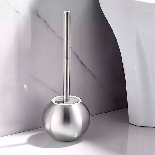 Escova Sanitária C/ Suporte 34cm em Aço Inox Fratelli