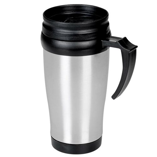 Caneca C/ Tampa 450ml em Aço Inox Fratelli