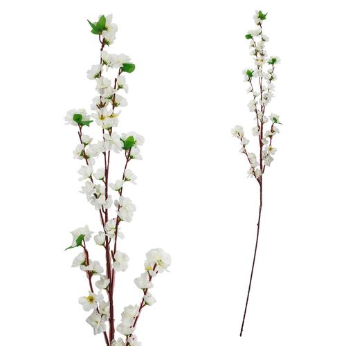 Haste de Pessegueiro Branco Artificial 120cm em Plástico Bella Garden