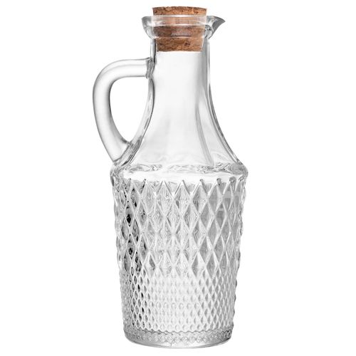 Galheteiro Diamond C/ Tampa Cortiça 158ml em Vidro Lyor