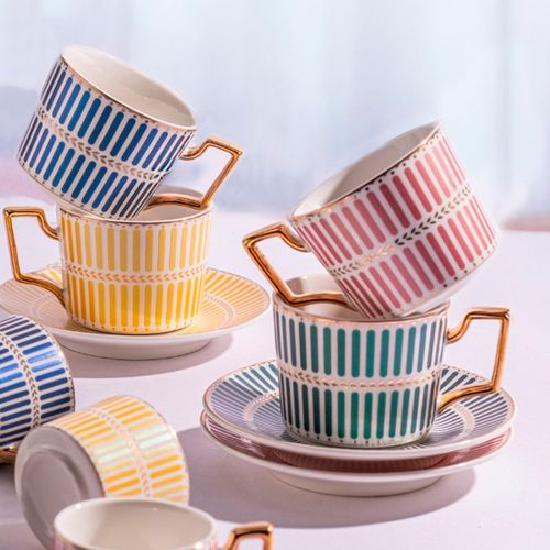 Jogo de Xícaras Olimpo 8 Peças 110ml em Porcelana Fullfit