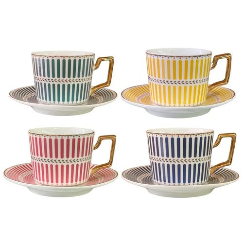 Jogo de Xícaras Olimpo 8 Peças 200ml em Porcelana Fullfit