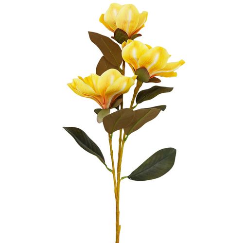 Haste Magnólia Amarela Artificial 80cm em Plástico Bella Garden