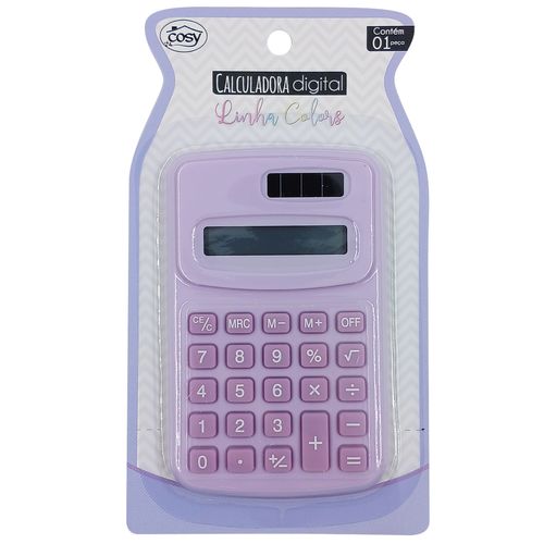 Calculadora Color 9,5x6cm em Plástico Fu Xing