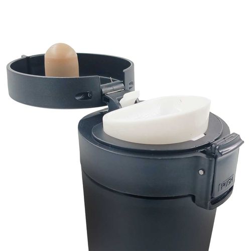 Copo C/ Tampa 345ml em Aço Inox Fu Xing
