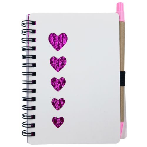 Mini Caderno de Anotação C/ Caneta 12x9,5cm em Papel Interponte