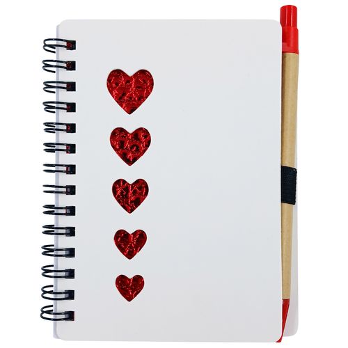 Mini Caderno de Anotação C/ Caneta 12x9,5cm em Papel Interponte