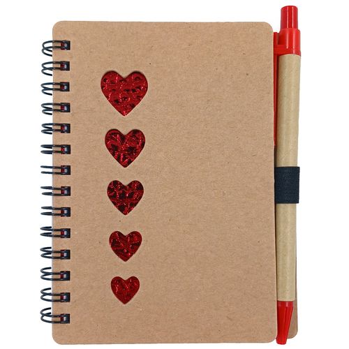 Mini Caderno de Anotação C/ Caneta 12x9,5cm em Papel Interponte