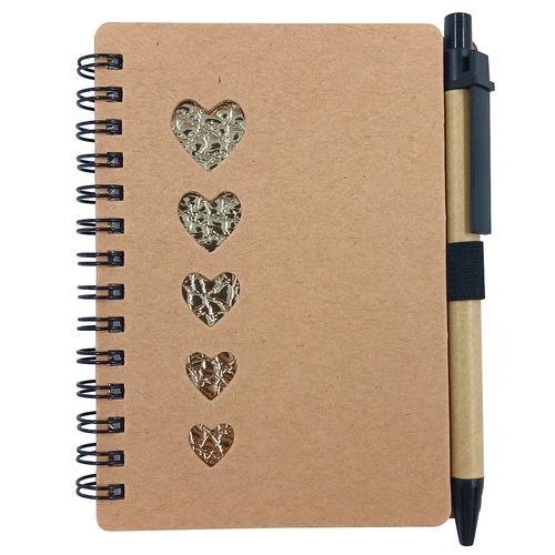 Mini Caderno de Anotação C/ Caneta 12x9,5cm em Papel Interponte