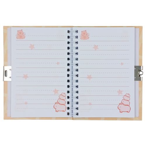 Diário Capivara C/ Cadeado 14x10cm em Papel Interponte