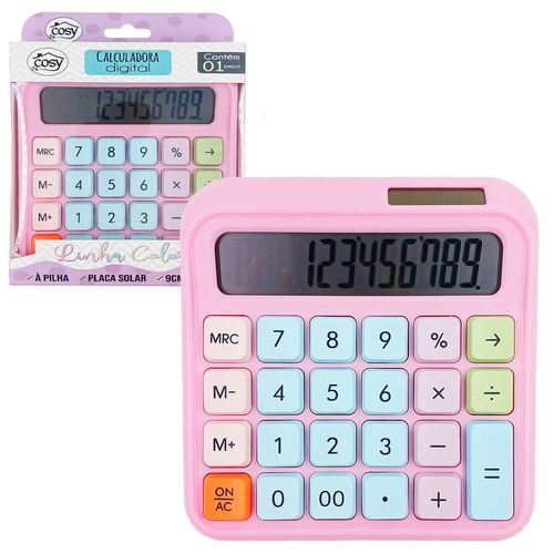Calculadora de Mesa 12 Dígitos 13x13cm em Plástico Fu Xing