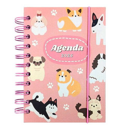 Agenda Cachorros 2026 14,8x10,5cm em Papel Livon