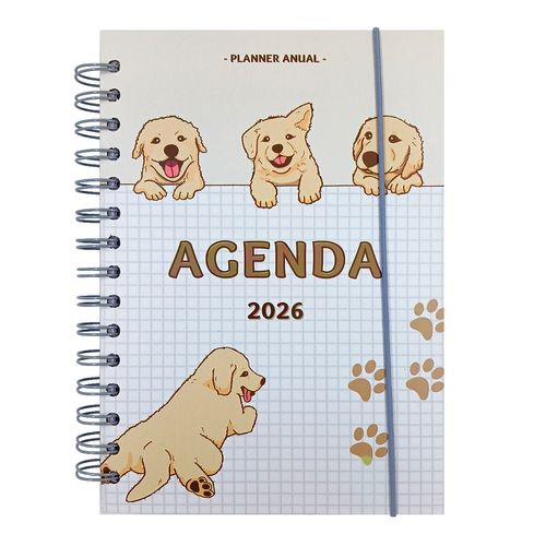 Agenda Cachorros 2026 21x14cm em Papel Livon