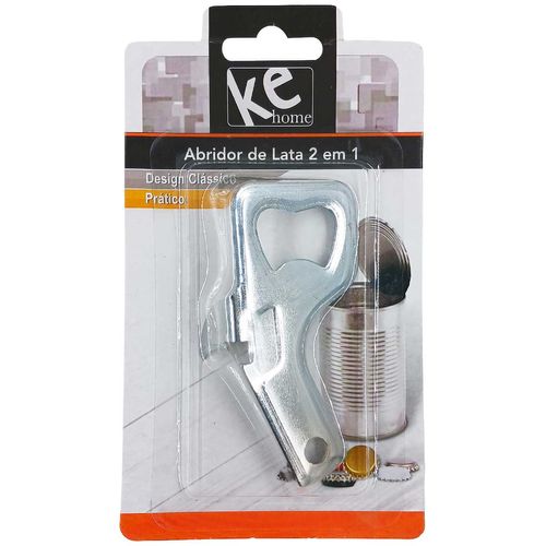 Abridor De Lata/ Garrafa 8,5cm em Aço Inox Kehome