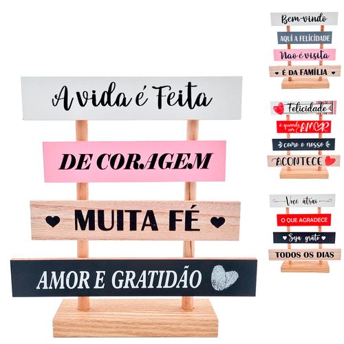 Placa Decorativa 25x24cm em MDF Livon