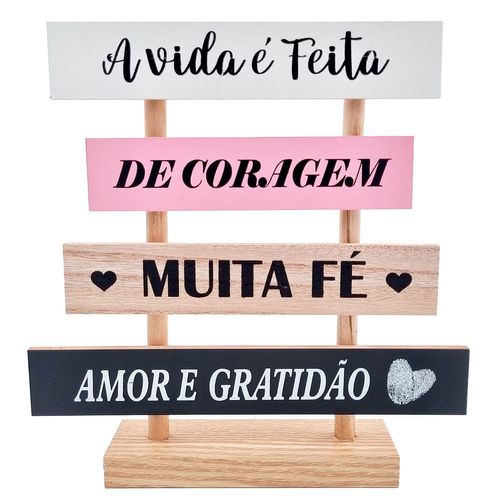 Placa Decorativa 25x24cm em MDF Livon