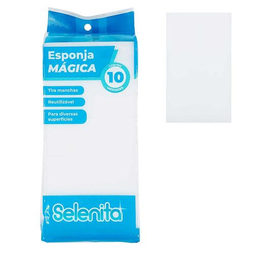 Kit Esponja Mágica 10 Peças em Espuma Selenita