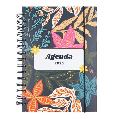 Agenda Flores 2026 21x14cm em Papel Livon