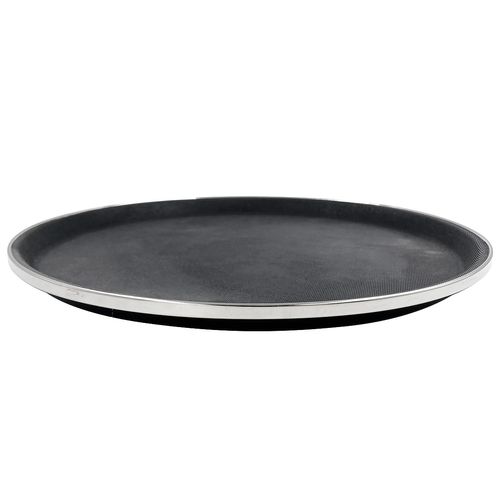 Bandeja antiderrapante de plástico com aço inox P 35cm UniHome