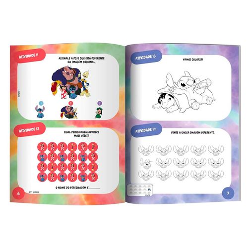 Livro Stitch 100 Atividades 26cm em Papel Culturama