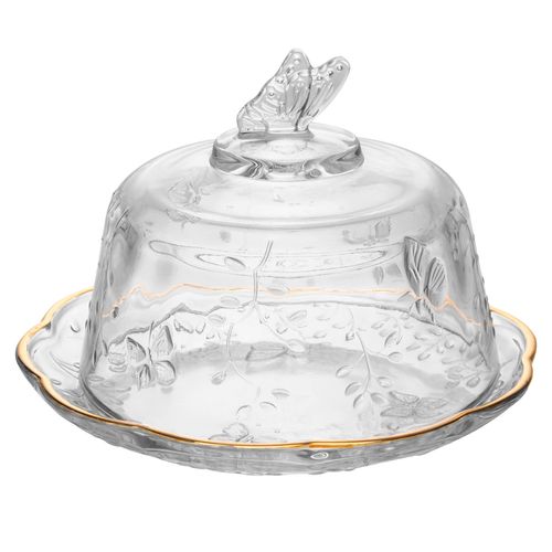Queijeira New Butterfly 19,5x12,5cm em Cristal Lyor