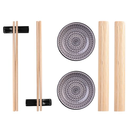 Kit Sushi Sakai 8 Peças em Bambu Lyor