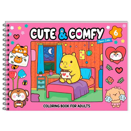 Livro P/ Colorir Cute & Comfy Capivara 21,5x15,7cm em Papel Editora Online