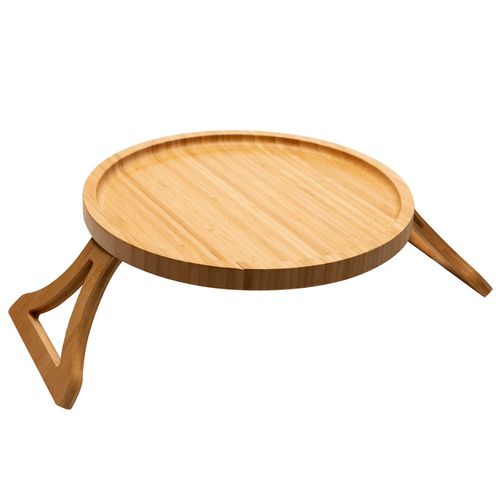 Bandeja Dobrável P/ Sofá 25cm em Bambu Lyor
