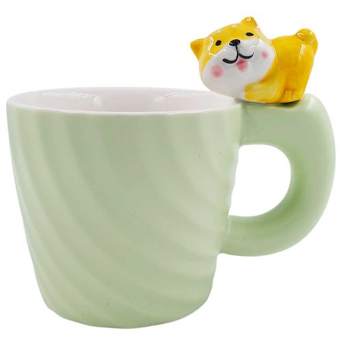 Caneca Gato 400ml em Cerâmica Lila Home