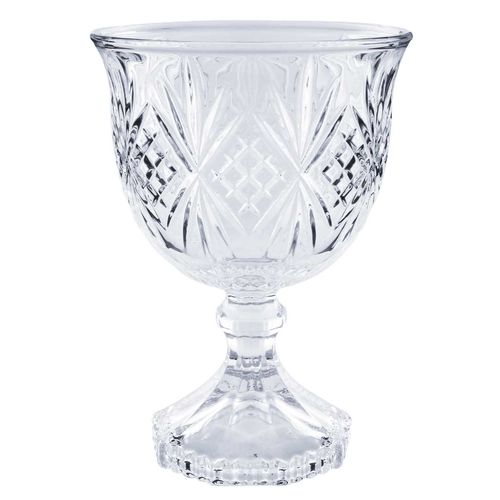 Potiche Decorativo C/ Pé 24,5x11,5cm Em Cristal Lyor