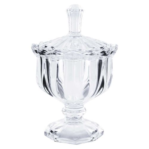 Potiche Decorativo C/ Pé 9,5x14,5cm Em Cristal Lyor