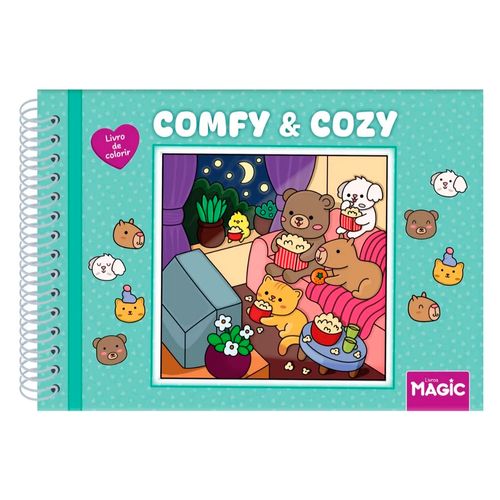 Livro P/ Colorir Comfy & Cozy 21,5x15,7cm em Papel Magic Kids