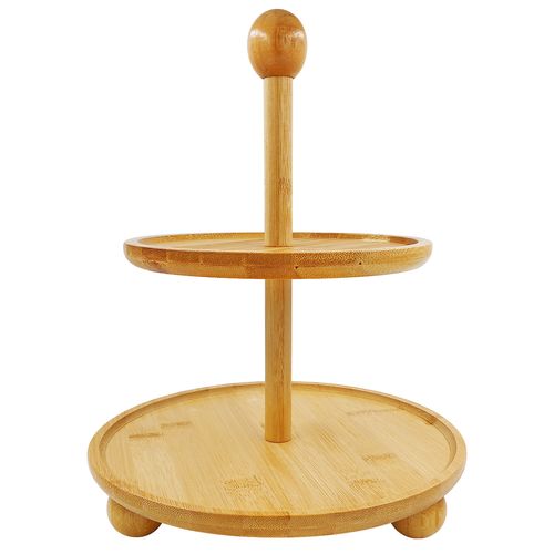 Petisqueira C/ 2 Andares 19,5x24,5x33cm em Bambu Fu Xing