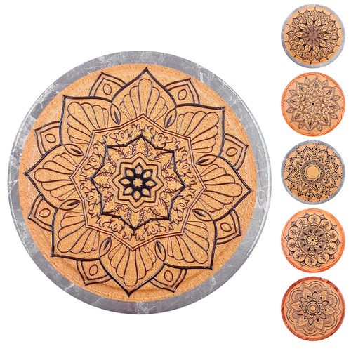 Porta Copo Mandala 11cm em Porcelana Youbai