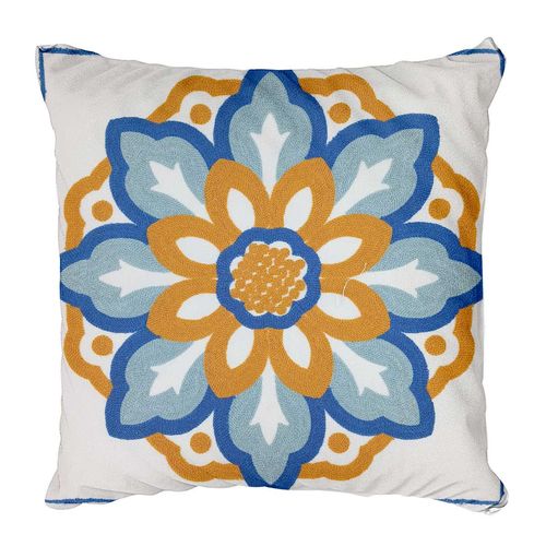 Capa P/ Almofada Flores 43x43cm em Poliéster Dcarte