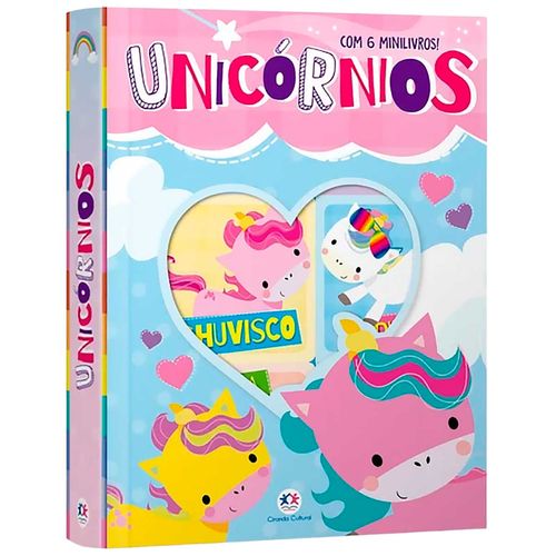 Livro Box Unicórnios 6 Peças 23x17cm em Papel Magic Kids